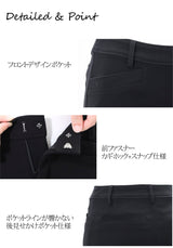 Clease[クリーズ] 　Wサテンフォーマルブラックパンツ＜2001＞