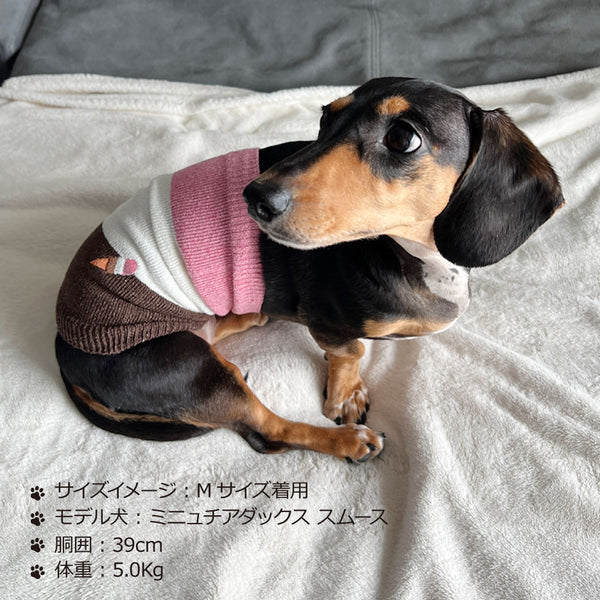 Clease[クリーズ] 　結糸＜yt50015＞シルクメランジワンちゃん（超/小型犬）用ロングタイプ腹巻★アイスクリーム 刺繍つき【サイズ交換対象外】【ラッピング（有料）可】