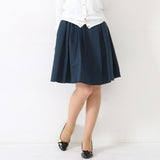 Clease[クリーズ] 　T/Cグログランウエスト総ゴムスカート＜7235g＞