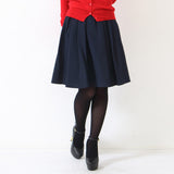 Clease[クリーズ] 　T/Cグログランウエスト総ゴムスカート＜7235g＞