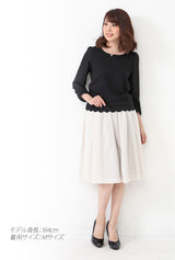 Clease[クリーズ] 　前後スカラップレース袖シフォンレースブラウス＜8005＞
