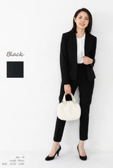 Clease[クリーズ] 　モナルーチェカラーレスジャケット&パンツスーツ＜8009s5302＞