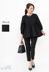 Clease[クリーズ] 　モナルーチェペプラムプルオーバー &パンツセットアップ＜8010s5302＞