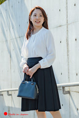 Clease[クリーズ] 　衿タックプルオーバーブラウス＜8019＞