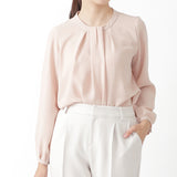 Clease[クリーズ] 　衿タックプルオーバーブラウス＜8019＞