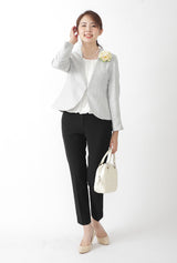 Clease[クリーズ] 　ツイードジャケット＆スティックパンツセットアップ＜8023gy5302bk＞