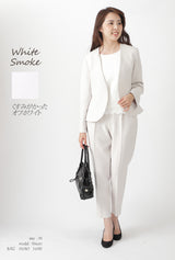 Clease[クリーズ] 　ボルト梨地Wクロスボレロ風ジャケット＆アンクルパンツセットアップ＜8025s7259＞
