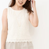 Clease[クリーズ] 　【アウトレット半額】コットンレースタンクトップ＜8035＞