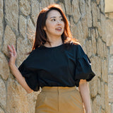 Clease[クリーズ] 　袖バルーンプルオーバーブラウス＜8043＞