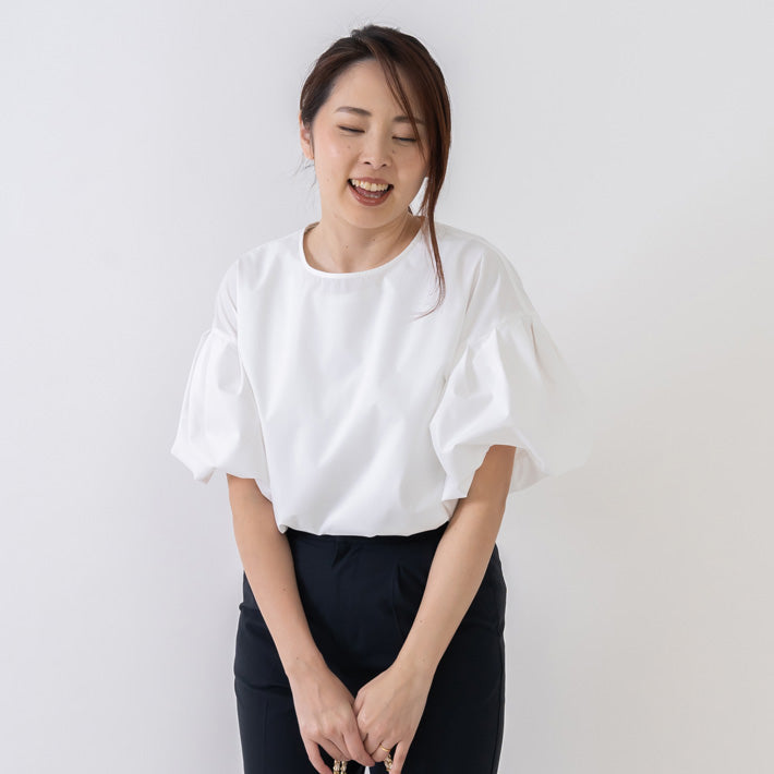 Clease[クリーズ] 　袖バルーンプルオーバーブラウス＜8043＞