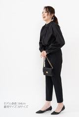 Clease[クリーズ] 　エステネージュスタンドカラーギャザーブラウス＜8044＞