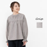 Clease[クリーズ] 　ギャザーたっぷりプルオーバーブラウス＜8047＞