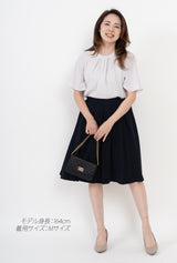 Clease[クリーズ] 　衿タック半袖プルオーバーブラウス＜8050＞